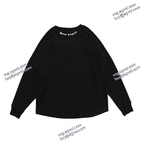 パーム エンジェルス Palm Angels コピー 2020秋冬 首胸ロゴ 長袖Tシャツ 3色可選